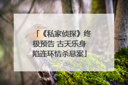 《私家侦探》终极预告 古天乐身陷连环情杀悬案