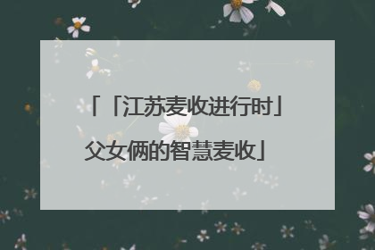 「江苏麦收进行时」父女俩的智慧麦收