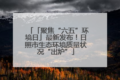 「聚焦“六五”环境日」最新发布！日照市生态环境质量状况“出炉”