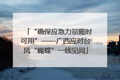 “确保应急力量随时可用”——广西应对台风“蝴蝶”一线见闻