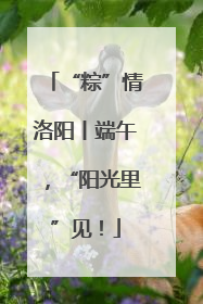 “粽”情洛阳丨端午，“阳光里”见！