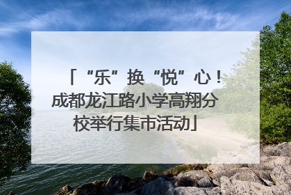 “乐”换“悦”心！成都龙江路小学高翔分校举行集市活动