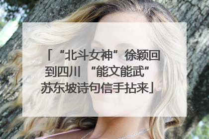 “北斗女神”徐颖回到四川 “能文能武”苏东坡诗句信手拈来