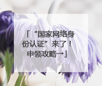 “国家网络身份认证”来了！申领攻略→