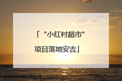 “小红村超市”项目落地安吉