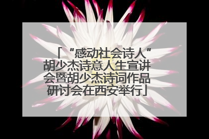 “感动社会诗人”胡少杰诗意人生宣讲会暨胡少杰诗词作品研讨会在西安举行