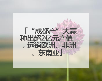 “成都产”大蒜种出超2亿元产值，远销欧洲、非洲、东南亚