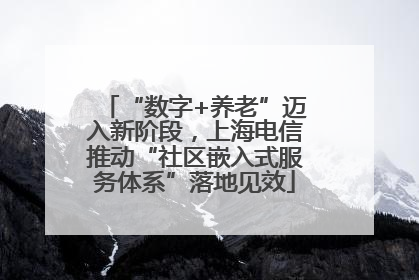 “数字+养老”迈入新阶段，上海电信推动“社区嵌入式服务体系”落地见效