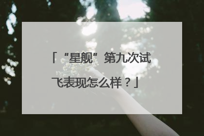 “星舰”第九次试飞表现怎么样？