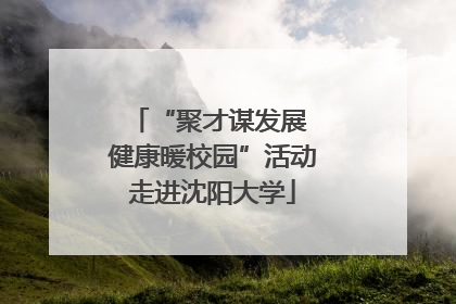 “聚才谋发展 健康暖校园”活动走进沈阳大学