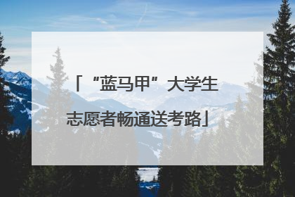 “蓝马甲”大学生志愿者畅通送考路