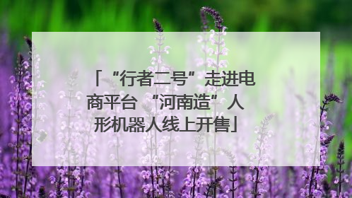 “行者二号”走进电商平台 “河南造”人形机器人线上开售