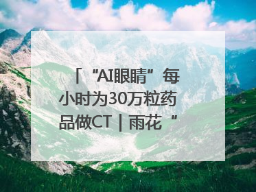 “AI眼睛”每小时为30万粒药品做CT｜雨花“创”世代