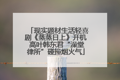 现实题材生活轻喜剧《蒸蒸日上》开机 高叶韩东君“澡堂律所”碰撞烟火气