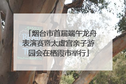 烟台市首届端午龙舟表演赛暨太虚宫亲子游园会在栖霞市举行