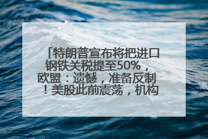 特朗普宣布将把进口钢铁关税提至50%，欧盟：遗憾，准备反制！美股此前震荡，机构：美元正进入熊市