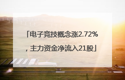 电子竞技概念涨2.72%，主力资金净流入21股