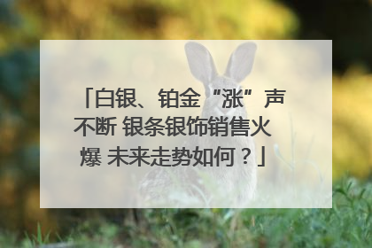 白银、铂金“涨”声不断 银条银饰销售火爆 未来走势如何？