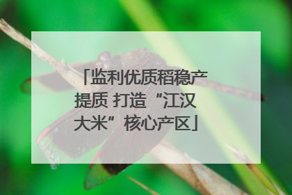 监利优质稻稳产提质 打造“江汉大米”核心产区