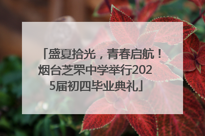 盛夏拾光，青春启航！烟台芝罘中学举行2025届初四毕业典礼