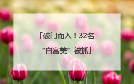 破门而入！32名“白富美”被抓