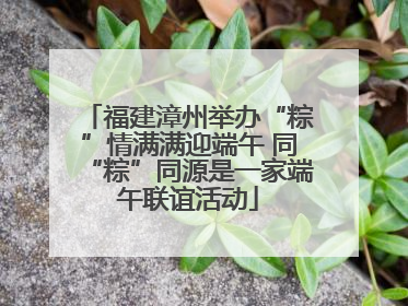 福建漳州举办“粽”情满满迎端午 同“粽”同源是一家端午联谊活动