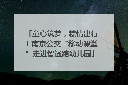 童心筑梦，粽情出行！南京公交“移动课堂”走进智通路幼儿园