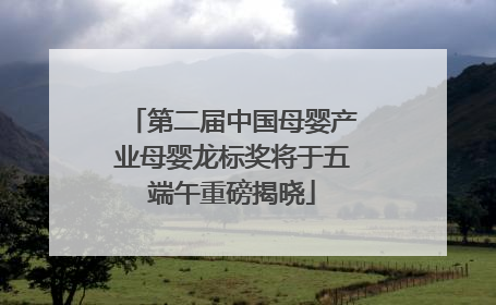 第二届中国母婴产业母婴龙标奖将于五端午重磅揭晓