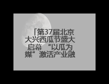 第37届北京大兴西瓜节盛大启幕 “以瓜为媒”激活产业融合发展新动能