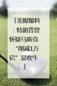 美媒爆料：特朗普曾怀疑马斯克“削减1万亿”是吹牛
