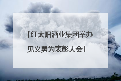 红太阳酒业集团举办见义勇为表彰大会