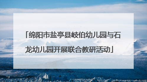 绵阳市盐亭县岐伯幼儿园与石龙幼儿园开展联合教研活动