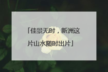 佳景无时，新洲这片山水随时出片