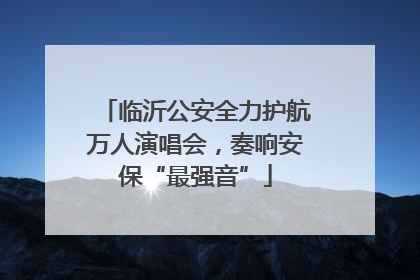 临沂公安全力护航万人演唱会，奏响安保“最强音”