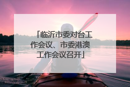 临沂市委对台工作会议、市委港澳工作会议召开