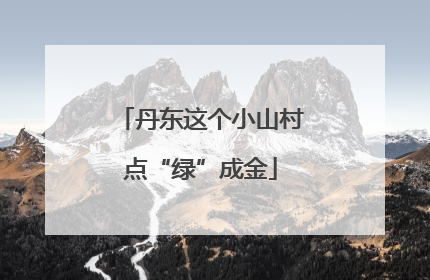 丹东这个小山村点“绿”成金