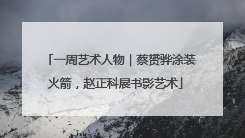 一周艺术人物｜蔡赟骅涂装火箭，赵正科展书影艺术