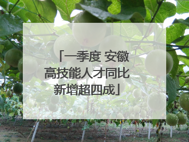 一季度 安徽高技能人才同比新增超四成