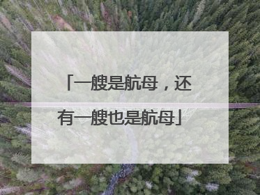 一艘是航母，还有一艘也是航母