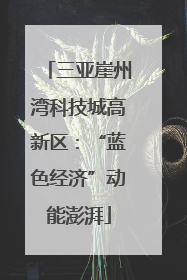 三亚崖州湾科技城高新区：“蓝色经济”动能澎湃