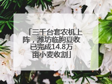 三千台套农机上阵，潍坊临朐夏收已完成14.8万亩小麦收割