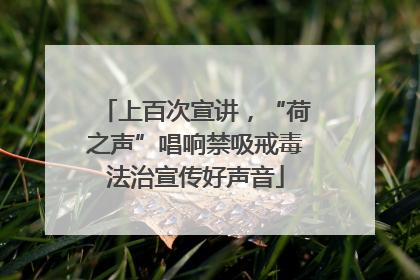 上百次宣讲，“荷之声”唱响禁吸戒毒法治宣传好声音