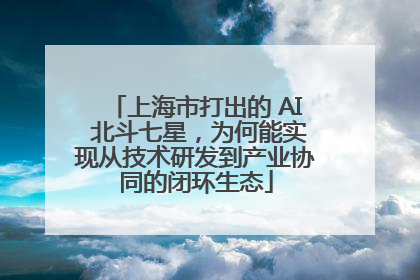 上海市打出的 AI 北斗七星，为何能实现从技术研发到产业协同的闭环生态