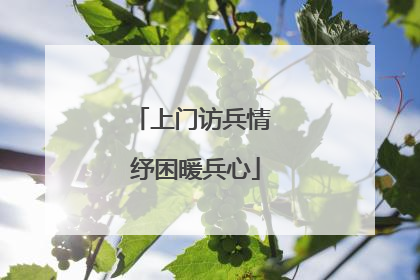 上门访兵情 纾困暖兵心