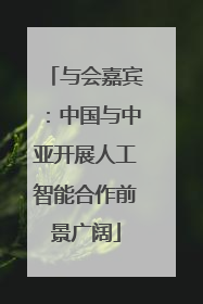 与会嘉宾：中国与中亚开展人工智能合作前景广阔