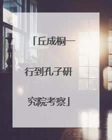 丘成桐一行到孔子研究院考察