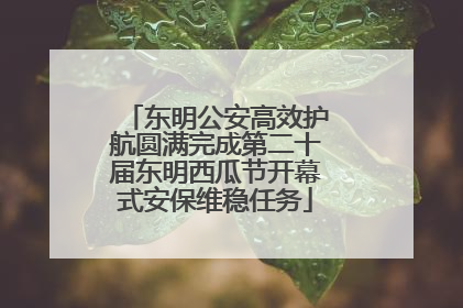 东明公安高效护航圆满完成第二十届东明西瓜节开幕式安保维稳任务
