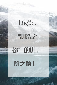 东莞：“制造之都”的进阶之路