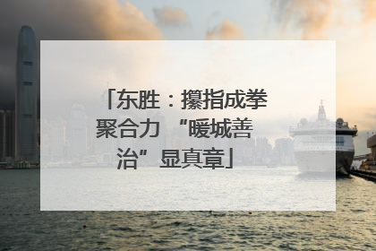 东胜：攥指成拳聚合力 “暖城善治”显真章