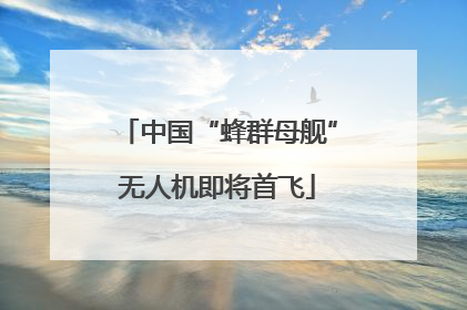 中国“蜂群母舰”无人机即将首飞